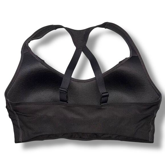 Avia Womens Sports Bra Adjustable Racerback Lightly Lined Solid Black Large - Picture 4 of 7